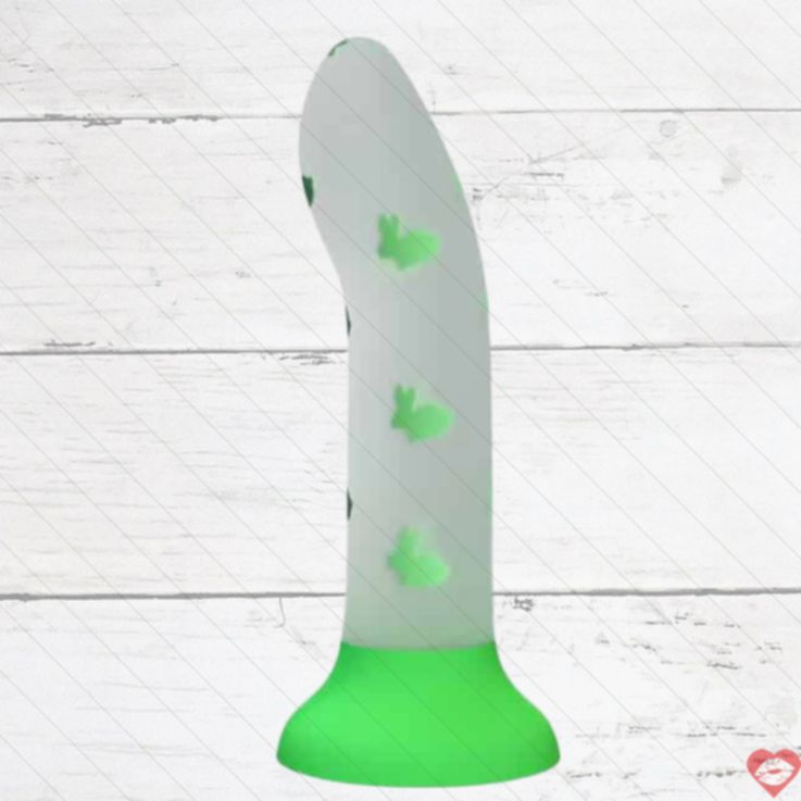 Pretty Love dildo phát sáng xanh 17cm silicon