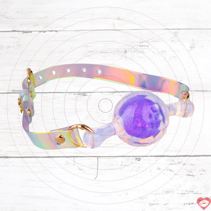 FAAK Chuỗi Khóa Ball Gag L Tím Siêu Lớn 5cm