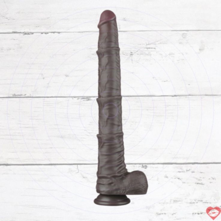 Lovetoy Dual Skin Dildo Đen Khổng Lồ 40cm