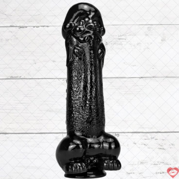 Dildo Alien Đen Lớn 11 Inch Bald Siêu To Đen