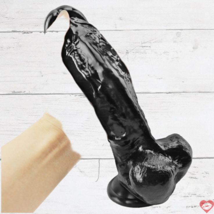 Dildo Đen Thực 23cm Siêu Lớn Đầy Đủ