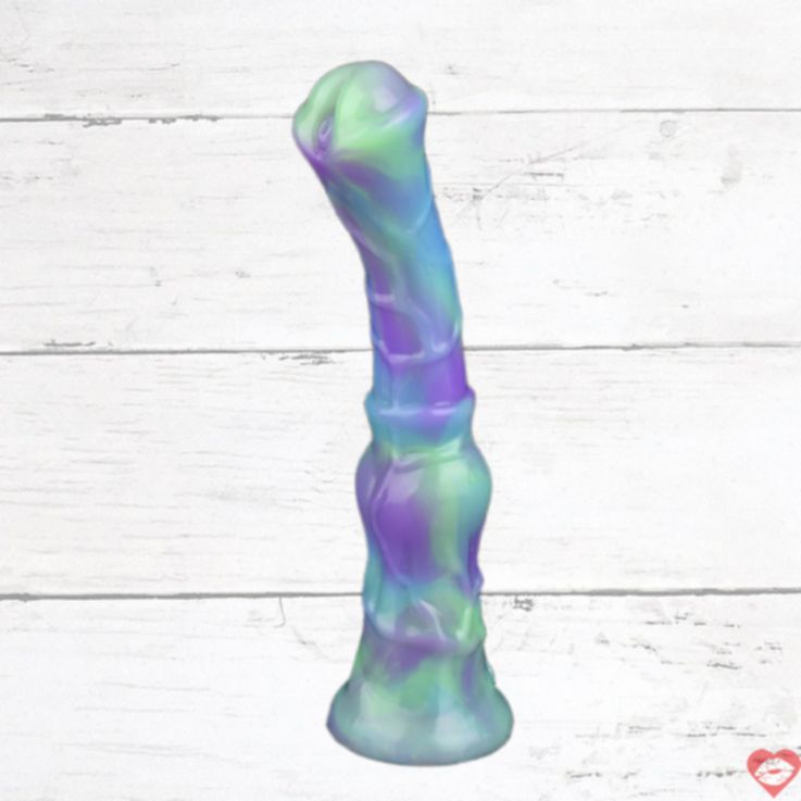 Dildo ngựa 9 inch phát sáng nút thắt fantasy
