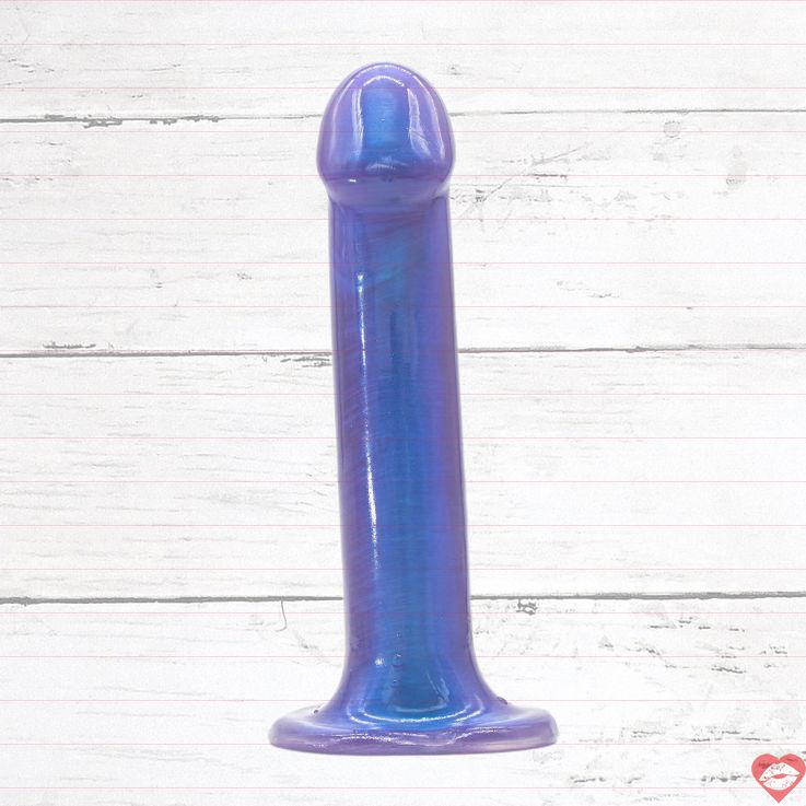 Dildo Mịn Xanh Silicone 7 Inch Hút Đáy 183mm Siêu Bám