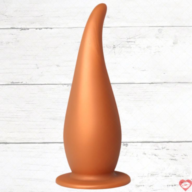 Gold silicone butt plug huge P-spot kích thích sâu