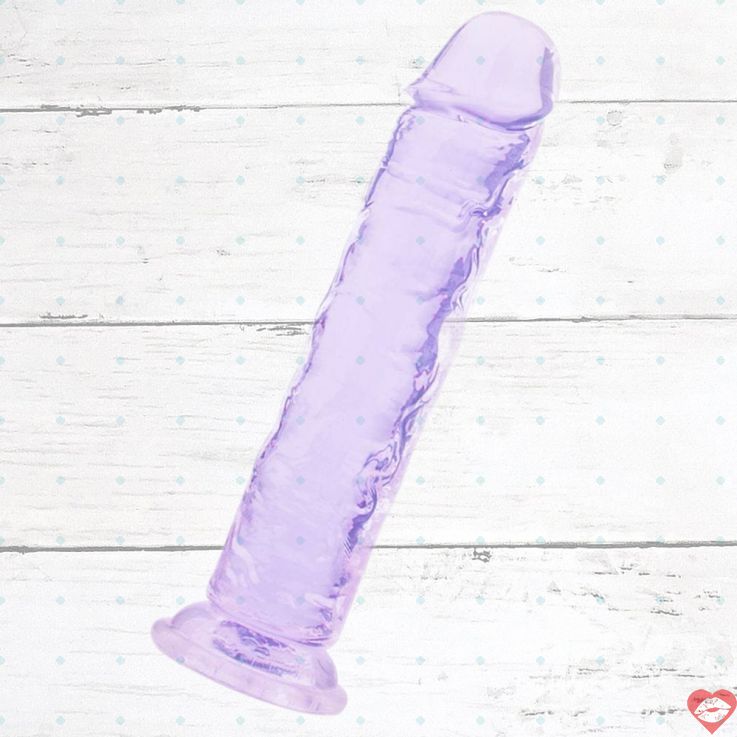 Dildo mỏng dài tím linh hoạt hút mạnh dễ nghiện