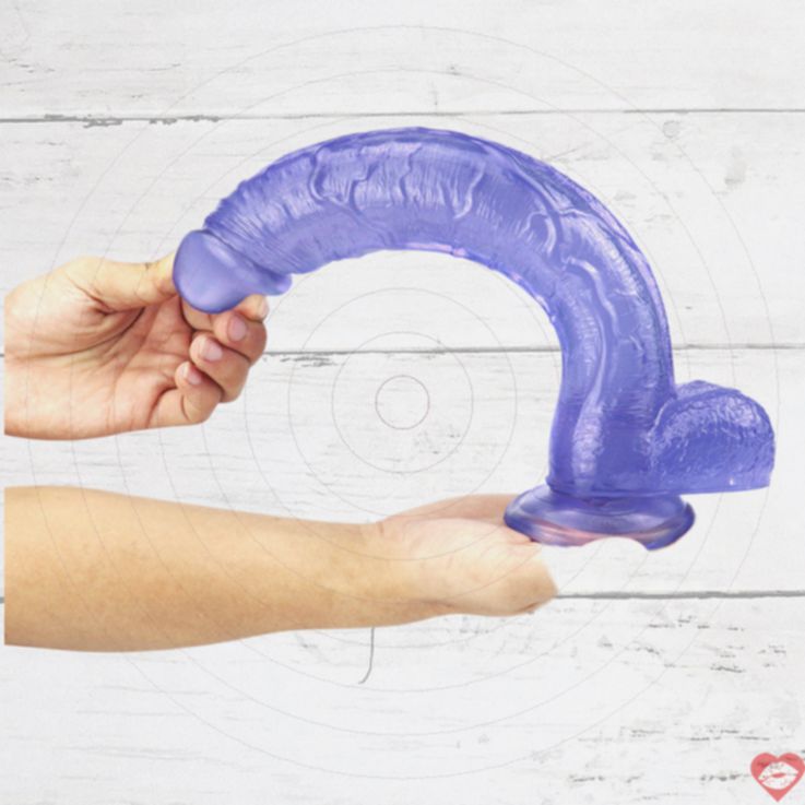 Yang vật cong 25cm xanh dương PVC khoái cảm cực sướng