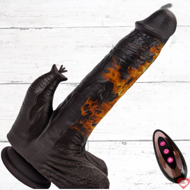 YIQU 21.8cm Dildo Dao Động Nóng 10 Chế Độ G-Spot