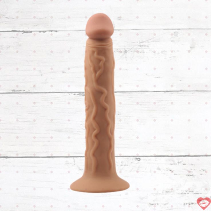 Yunman 25cm Dildo Nam Mỹ Hút Chân Mềm Cong Linh Hoạt