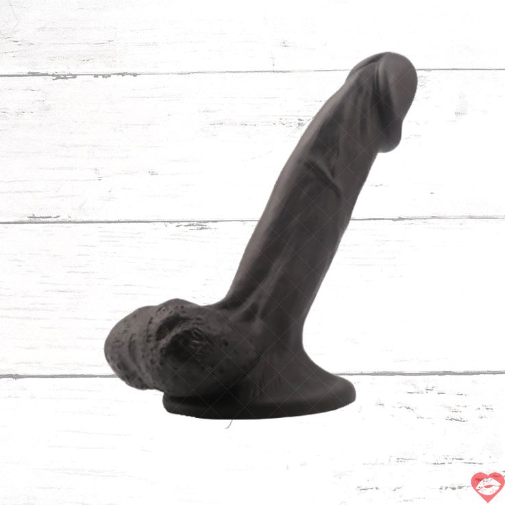 Yunman Ruanjiao Dildo Đen Silicone Hút Chân Mạnh