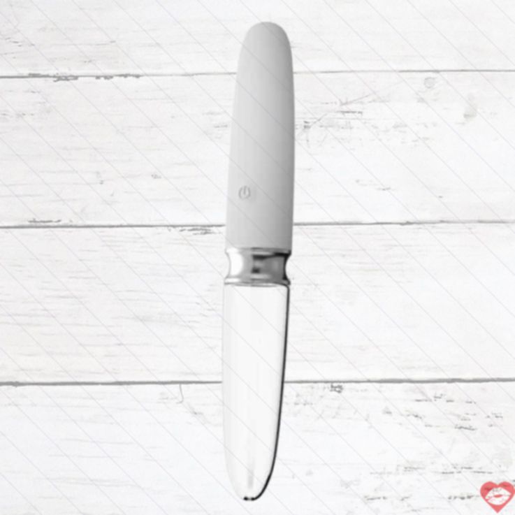 You2Toys Liaison vibro đôi trắng thẳng silicone kính mịn 