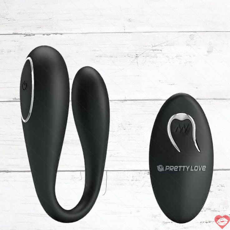 Pretty Love Algernon Couple Vibro Đen Remote 9.6cm