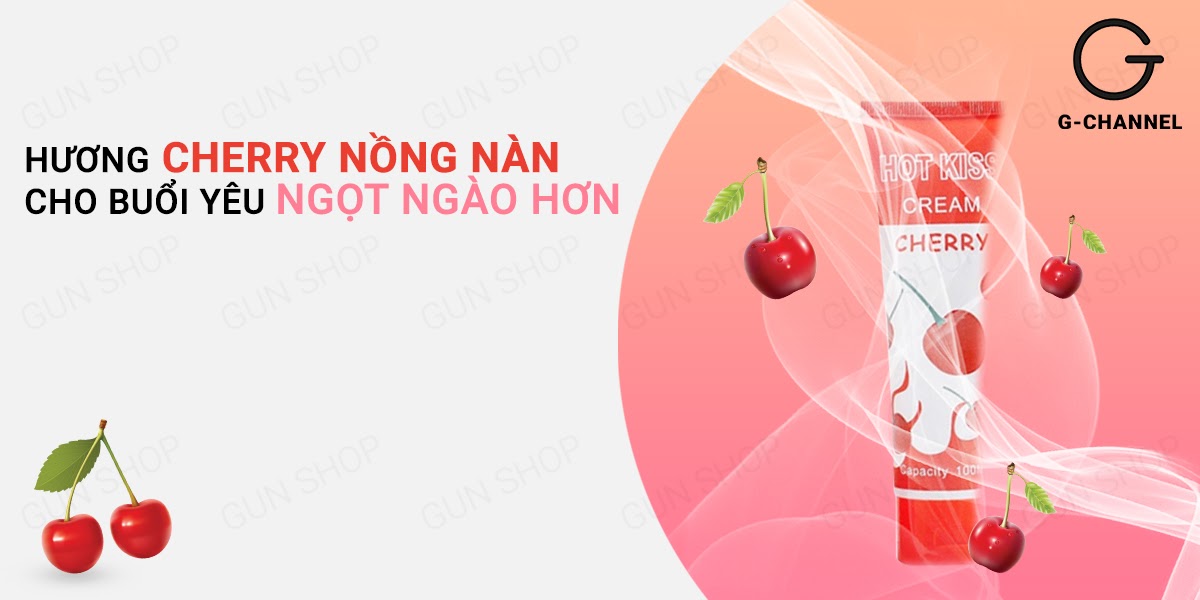  Thông tin Gel bôi trơn hương cherry - Hot Kiss - Chai 100ml loại tốt