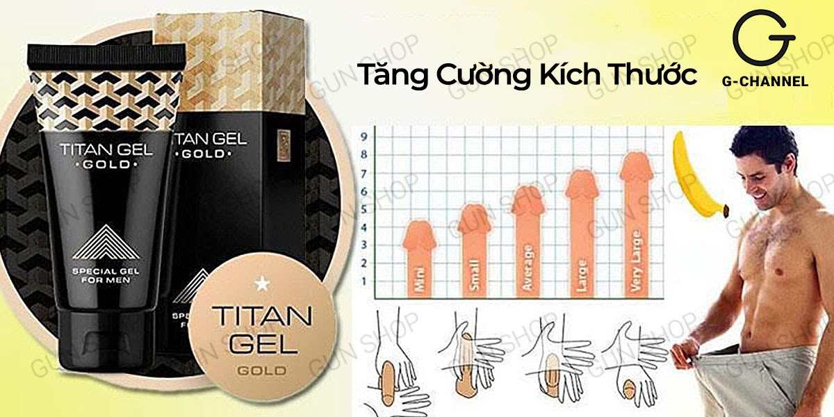  Kho sỉ Gel bôi trơn tăng kích thước cao cấp - Titan Gold - Chai 50ml hàng xách tay