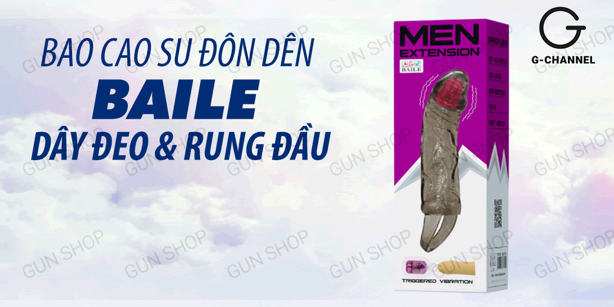 Địa chỉ bán Bao cao su đôn dên tăng kích thước dây đeo và rung đầu Baile Men nhập khẩu Địa chỉ bán Bao cao su đôn dên tăng kích thước dây đeo và rung đầu Baile Men nhập khẩu
