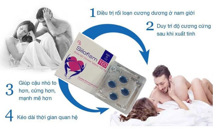 Cung cấp Viên uống SILOFLAM 100MG thuốc cường dương dành cho nam giới trị xuất tinh sớm kéo dài thời gian quan giá rẻ