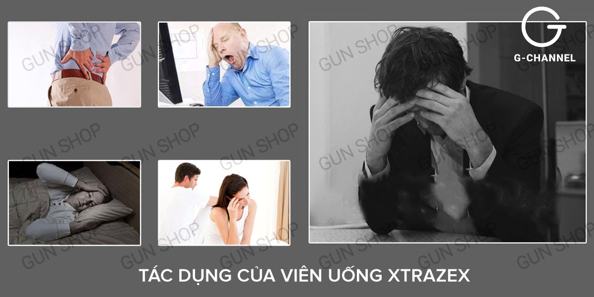  Sỉ Viên sủi hỗ trợ cương dương tăng cường sinh lý Xtrazex - Hộp 10 viên nhập khẩu