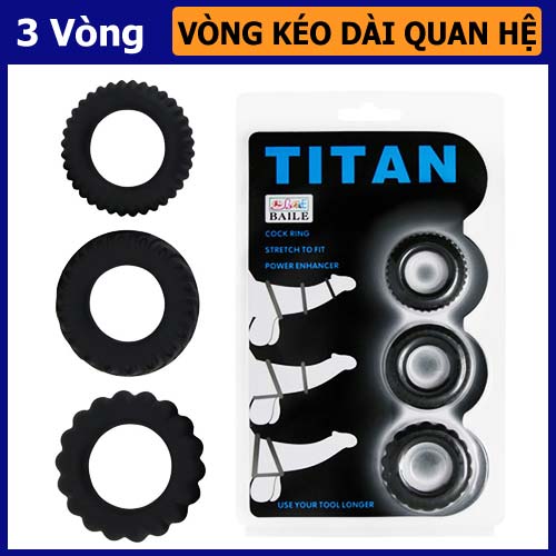  Địa chỉ bán Bộ 3 vòng Titan tình yêu đeo dương vật chống xuất tinh sớm chất liệu silicon y tế chính hãng